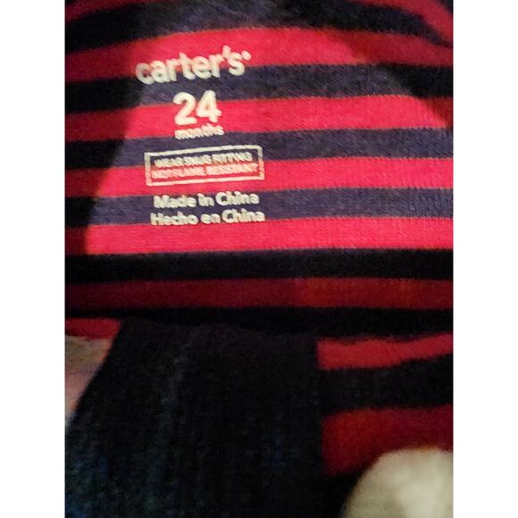 Carter's Lightweight Full-zip Footed PJs 24M - Picture 2 of 3